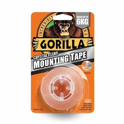 Double Sided Mounting Tape Clear 1.5M GORILLA