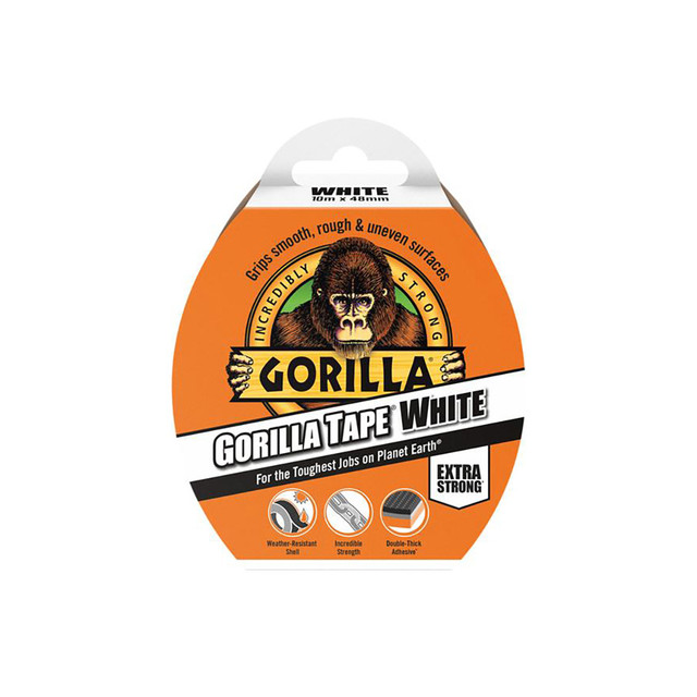 Gaffa Tape 10M White GORILLA