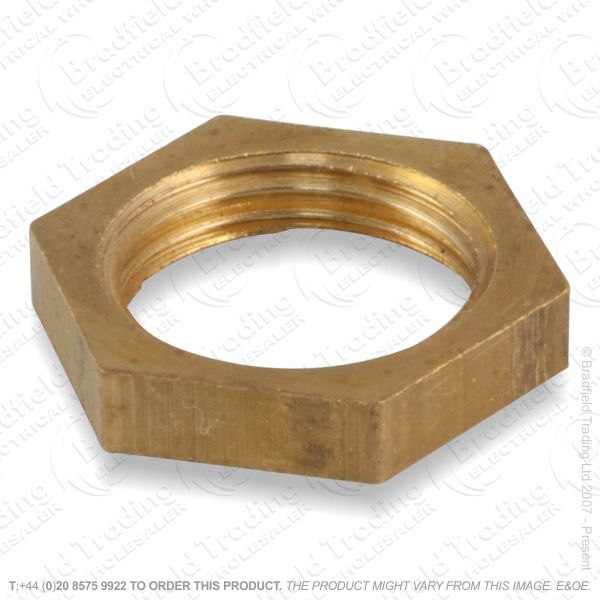 B03) Lock Nut 0.5  Brass S. LILLEY