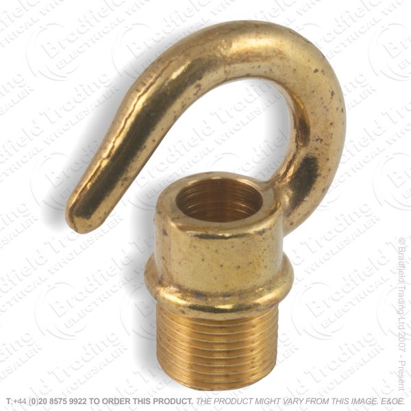 B02) Hook brass .5  male thread
