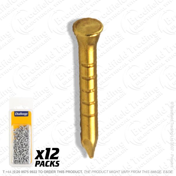 G08) Panel Pins Brass 13mm 75g (12) BP