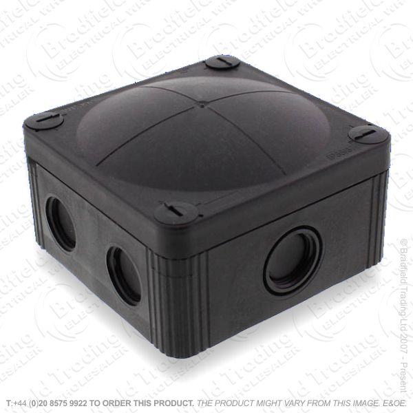 24A Junction Box 95x95x60 Black WISKA