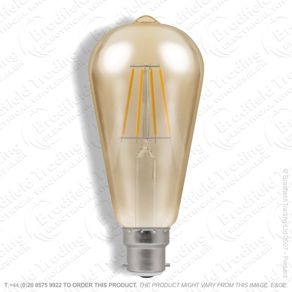 A24) LED BC 5w 2200k ST64 Dim Filament CROMP