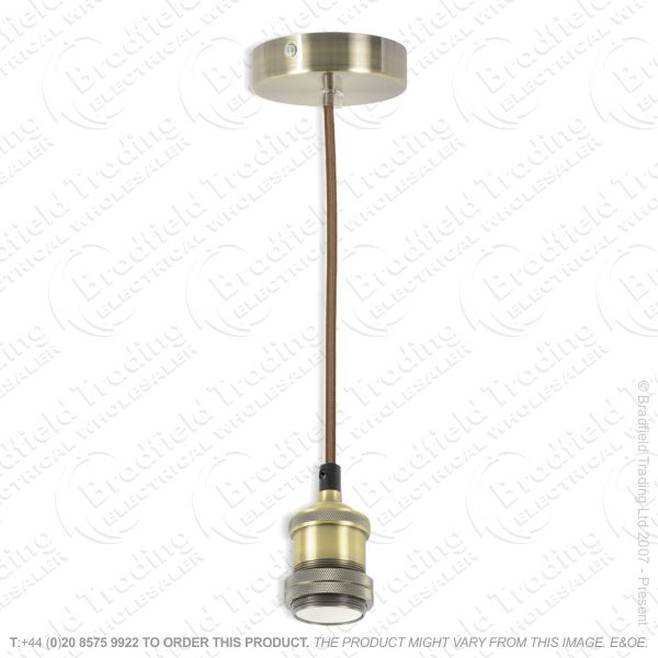 Pendant Set ES E27 180cm Antique Brass E390AB