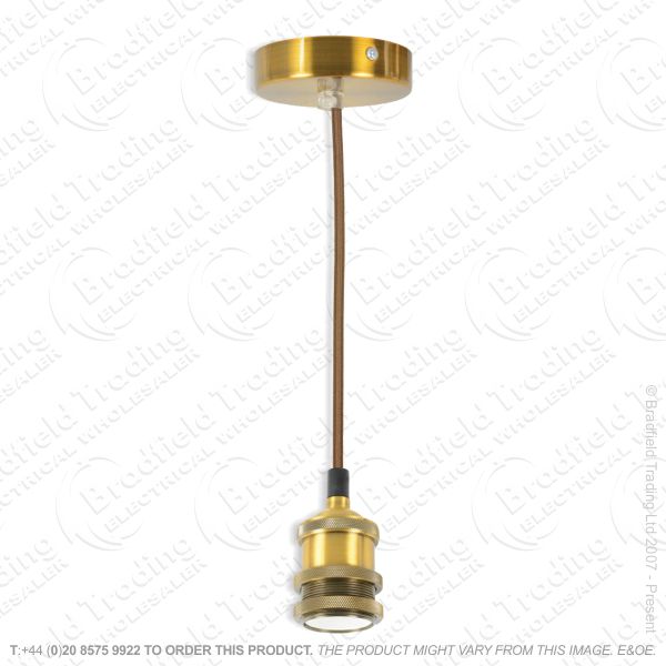 Pendant Set ES E27 180cm Antique Gold E390AG