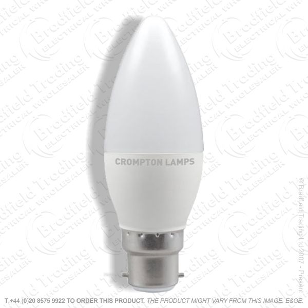 A29) 5.5W Candle Opal BC CW LED 6500k CROMPTO