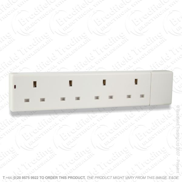 F04) Mains Ext Socket 4G 13A white
