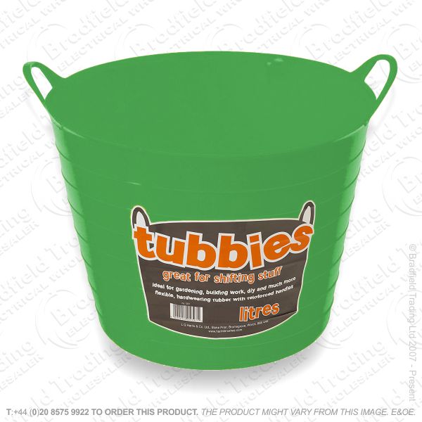 G18) Tubbies Small Flexible Tub 26lt Green HA