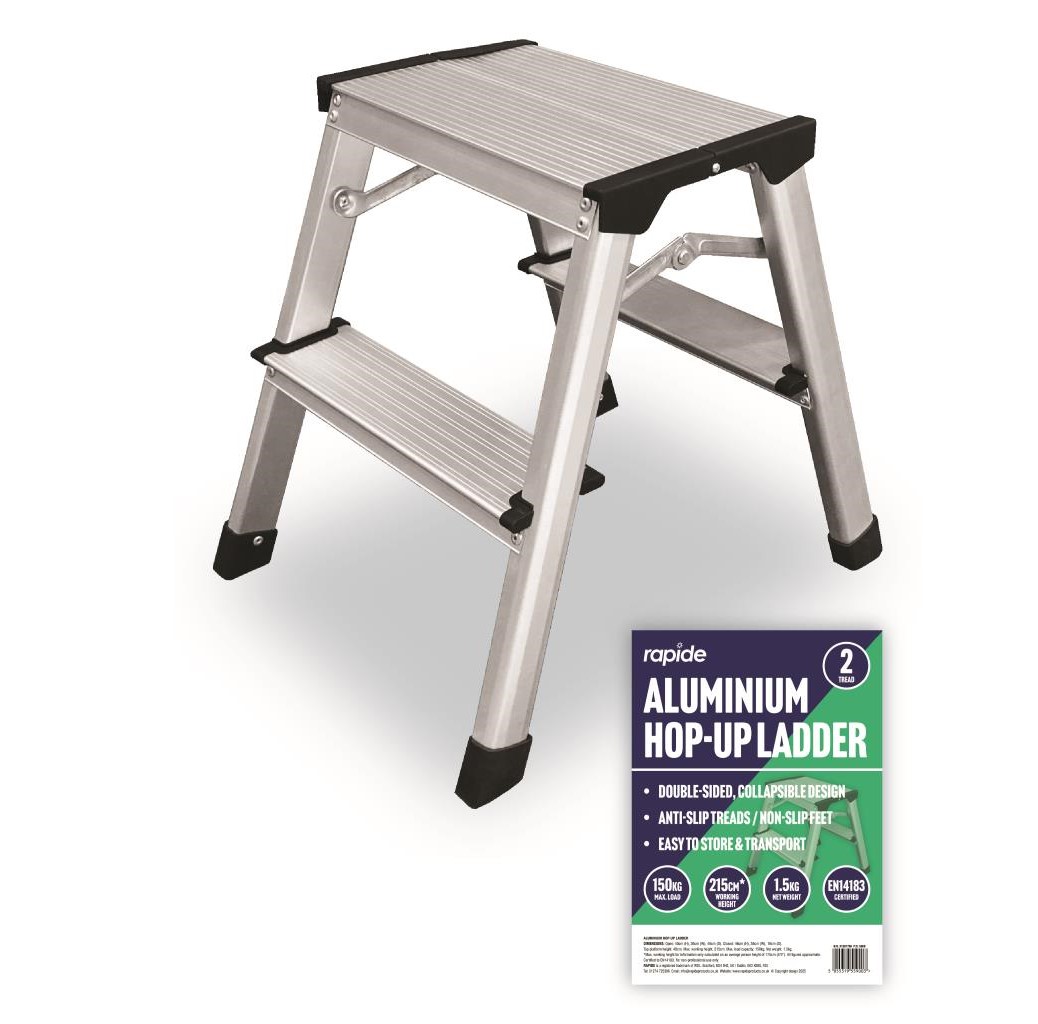 2Step Hop-up Stool Ladder 150kg RAPIDE