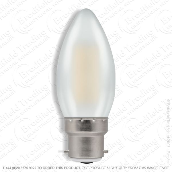 A26) LED BC 4w Candle 27k Opal Filam CROMTON