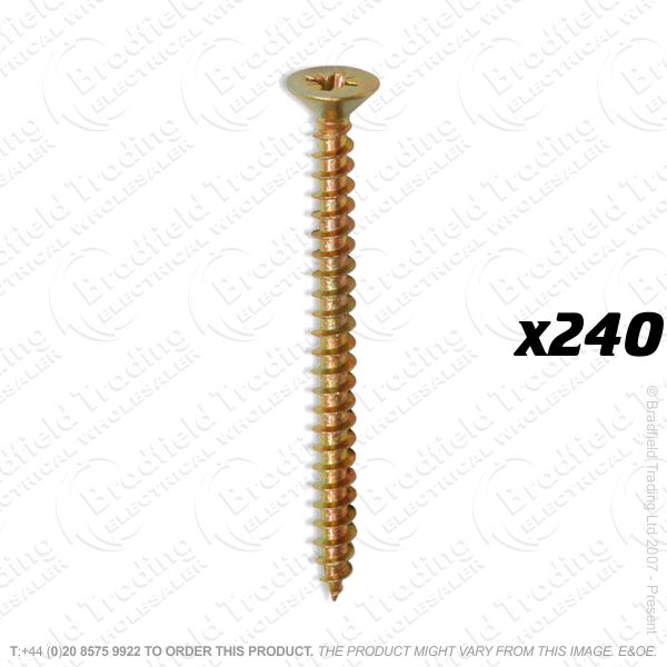 Screws Yellow 3.5x 35mm Box 240pc CHA