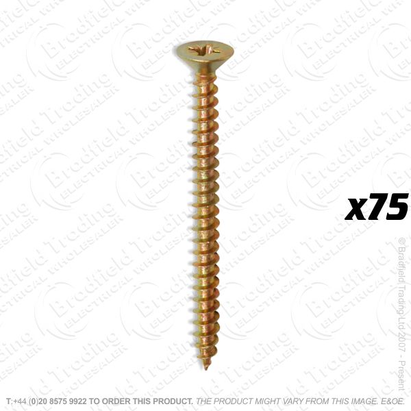 Screws Yellow 5x 80mm Box 75pc CHALLENGE