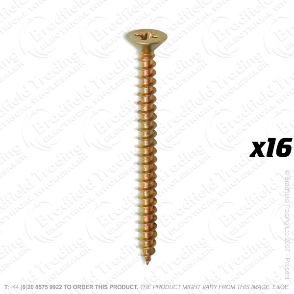 Screws Yellow 6x 150mm Box 16pc CHA