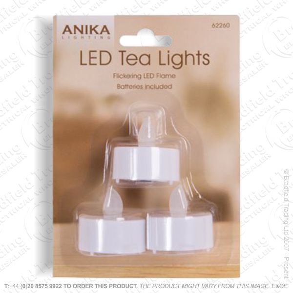 D12) Flickering Tealights 3pk ANIKA