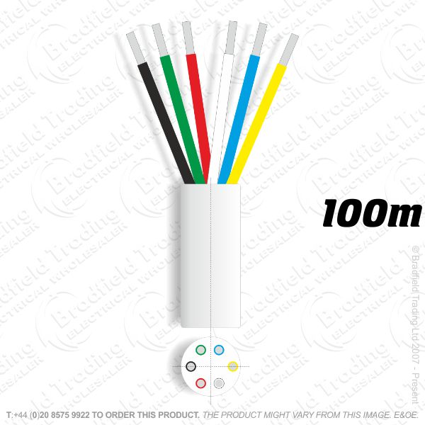 H08) Alarm Cable 12 core 100M White