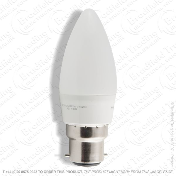 A30) 5.5W Candle Clear BC WW LED 27k INTEGRA