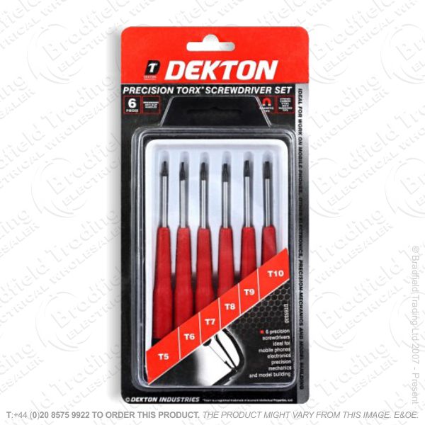 G34) Precision Torx Screwdriver Set 6pc DEKTO