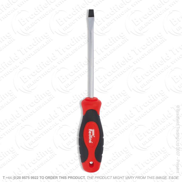 Screwdriver Flat 5x100mm Red DRAPER