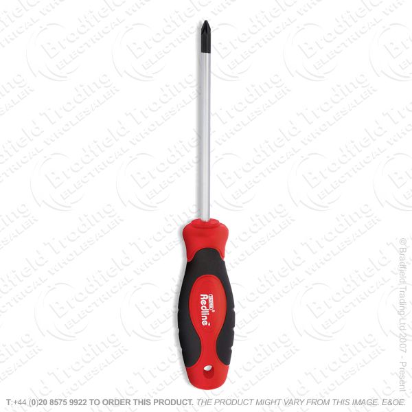 Screwdriver Pozi PZ1 100mm Red DRAPER