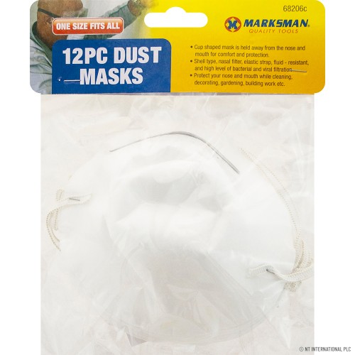 Disposable Dust Masks 12pc MARKSMAN