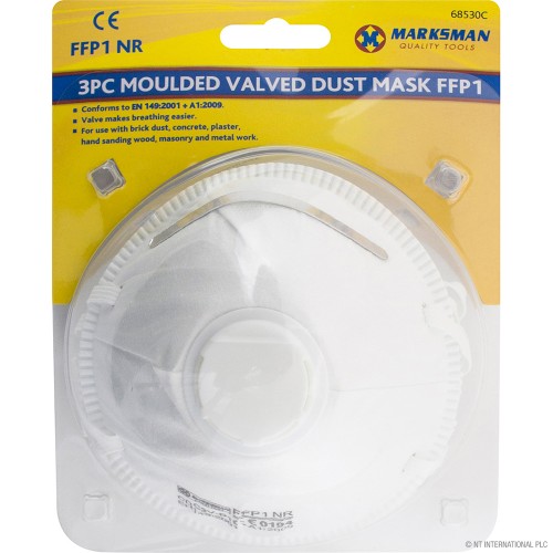 Dust Mask w Valve Pk2 FFP2 MARKSMAN