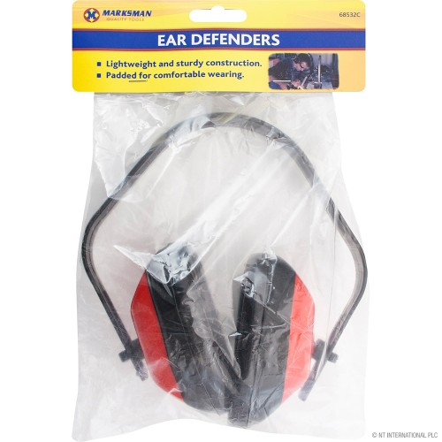 Safety Ear Muffs Defenders Red MARKSMAN