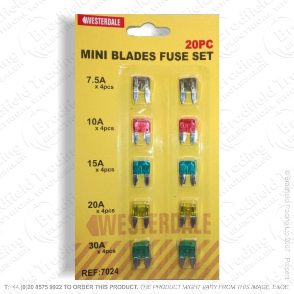 F12) Fuse Mini Blade Type Assorted Car (20)