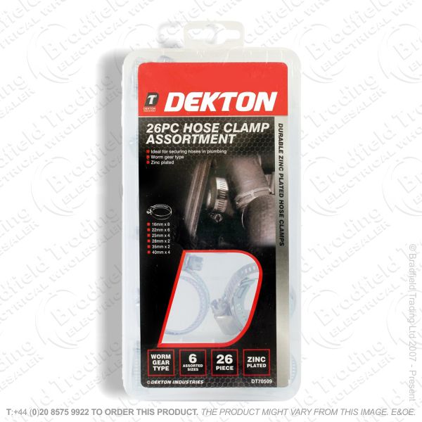 G17) Jubilee Clip Assorted 26pc DEKTON