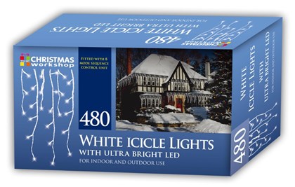 Xmas Lights 480 LED Icicle Warm White