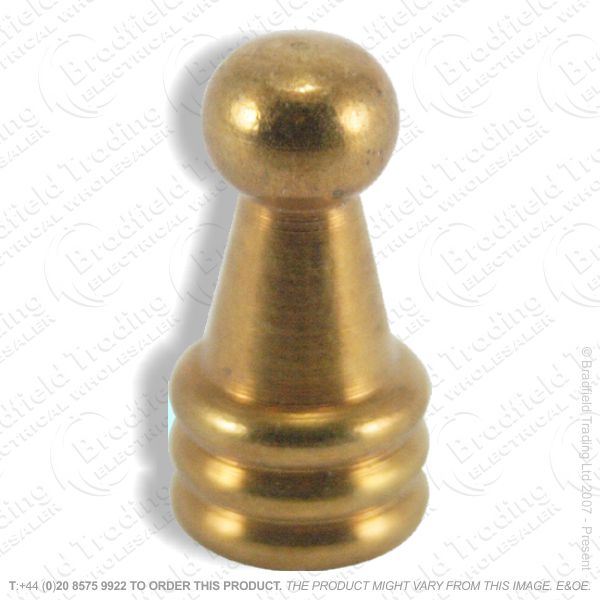 B03) Finial Brass 10mm - .5  Adaptor
