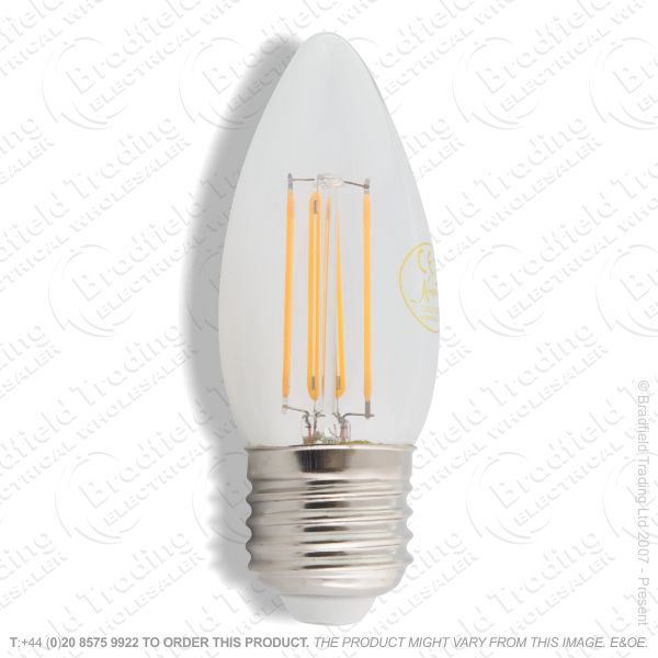 5W 470lm LED Fil Clear Candle ES 27k Dimm CR