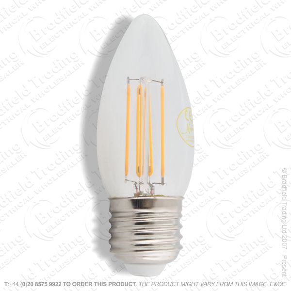 A26) 5W LED Filla Clear Candle ES 27k Dimm CR