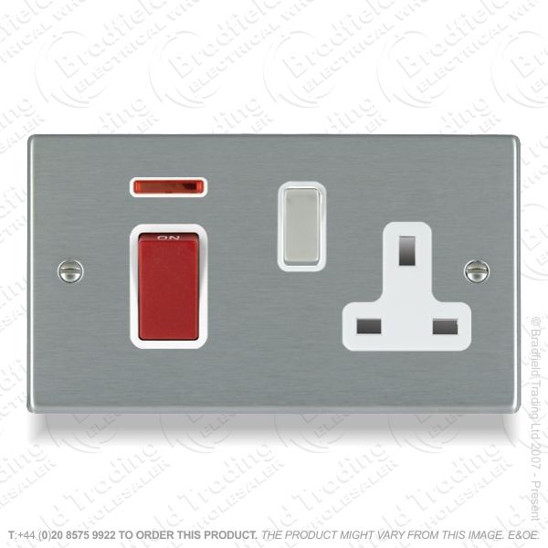 Hamilton S/Sta 45a D/Pole 13A Socket Wh