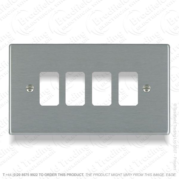 Grid Frontplate 74 4G Satin Steel HAM