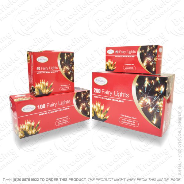 LED 100 Shadless Clear Fairy Lights XMAS