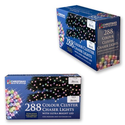 D09) 288 LED Cluster Lights Multi Colour