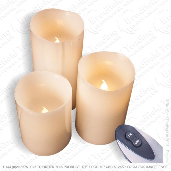 D12) Flamless LED Candle Set Remote Control