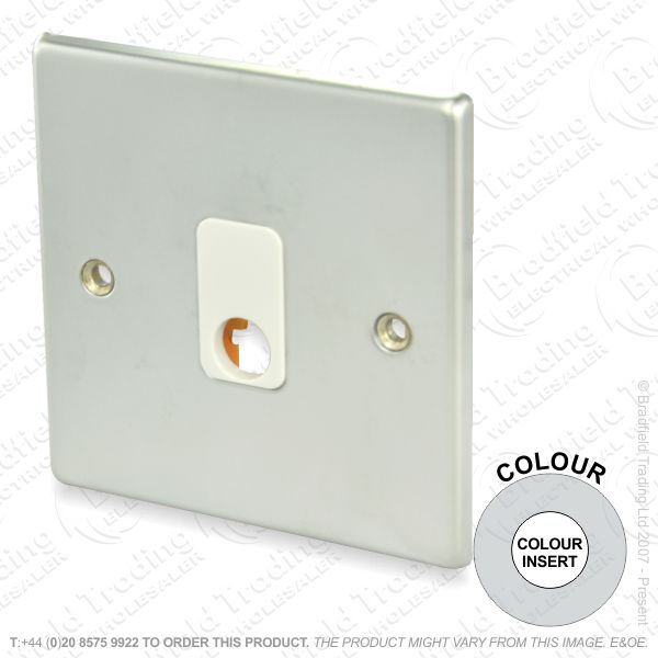 I39) 1 Gang Cable Outlet Plate Satin HAMILTON