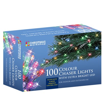 D09) Xmas Lights 100 LED Colour Chaser
