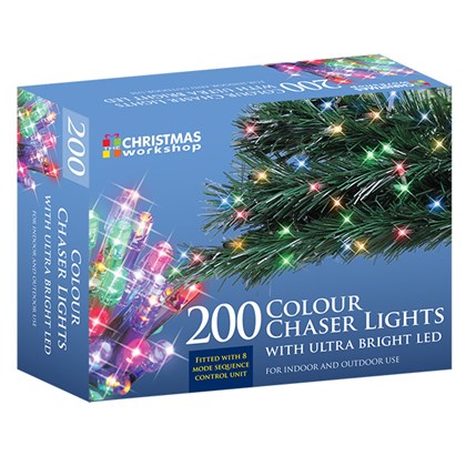 D09) Xmas Lights 200 LED Colour Chaser