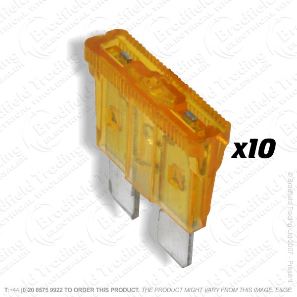 F12) Fuse Blade Type 5A Orange Car pk10