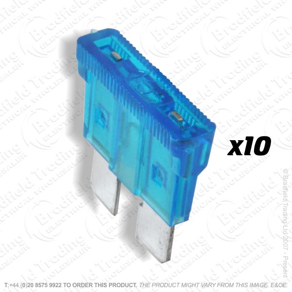 F12) Fuse Blade Type 15A Blue Car pk10