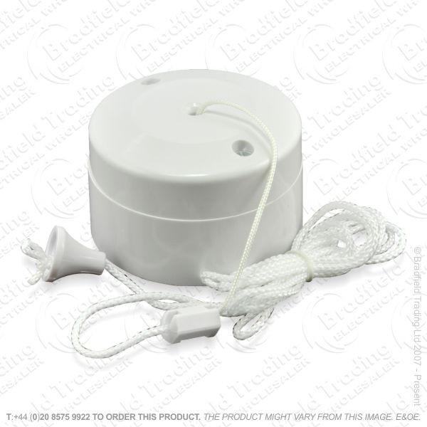 I14) Pull Switch 6A 1way White BG