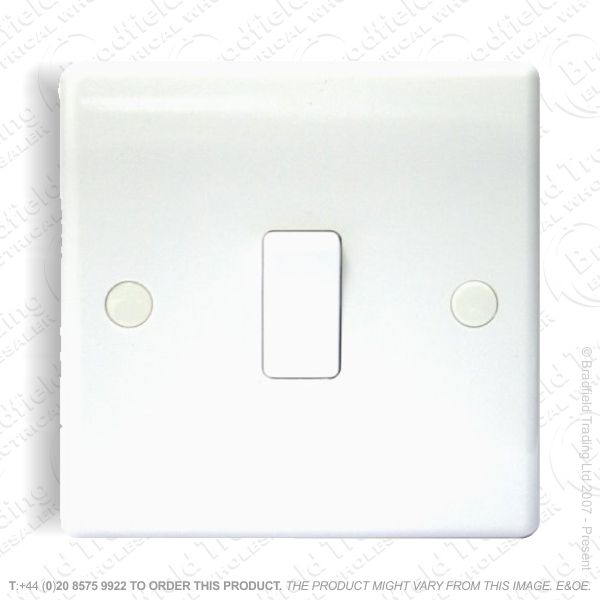 Switch SP 6A 1G 1w White Plastic BG