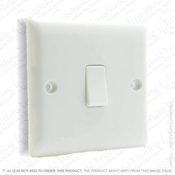 Switch 6A 1G Intermediate White Plastic BG