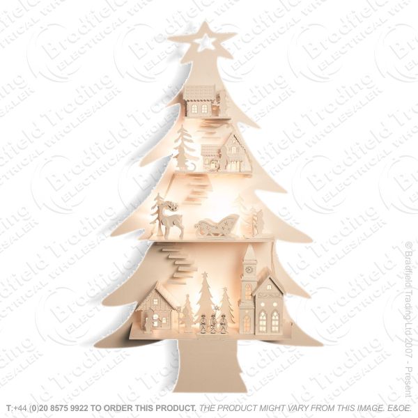 D11) Wooden LED City in Tree