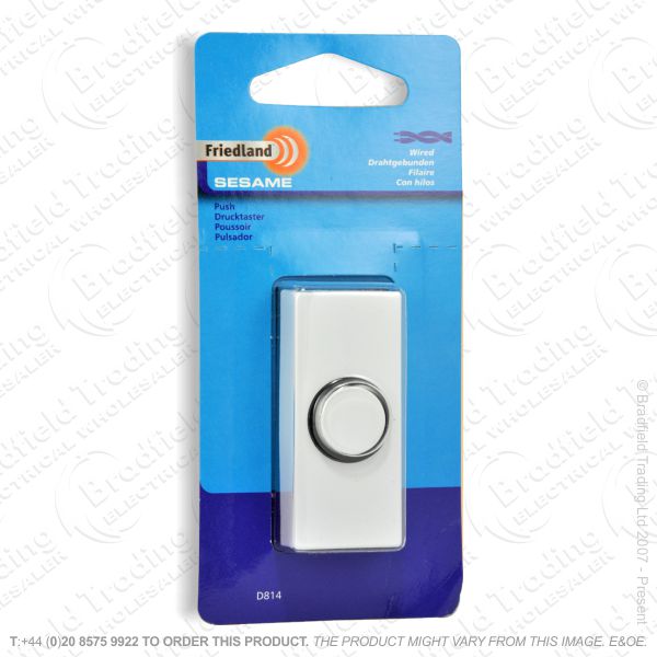 I02) Door Bell Push Sesame white HONEYWELL