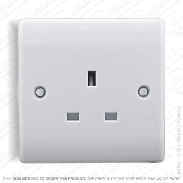 Socket Unswitched 1G 13A white BG