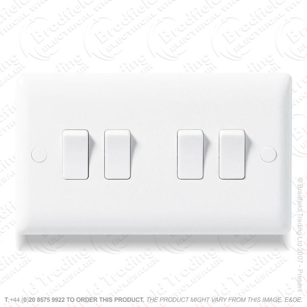 Switch SP 6A 4G 2w white Plastic BG