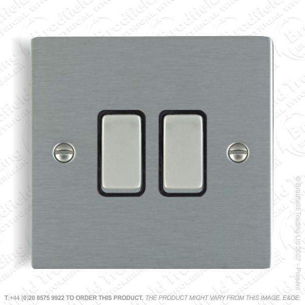 Satin steel 2g 2w Switch Whi HAMILTON